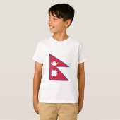Nepal-vlag Emblem T-shirt (Voorkant volledig)