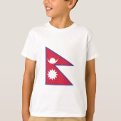 Nepal-vlag Emblem T-shirt (Voorkant)