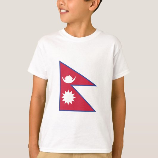 Nepal-vlag Emblem T-shirt (Voorkant)