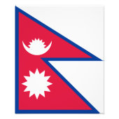 Nepal vlag foto afdruk (Voorkant)