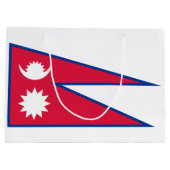 Nepal vlag groot cadeauzakje (Achterkant)