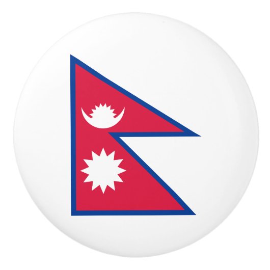 Nepal vlag keramische knop (Voorkant)