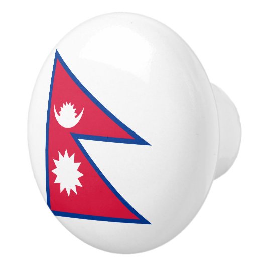 Nepal vlag keramische knop (Rechts)