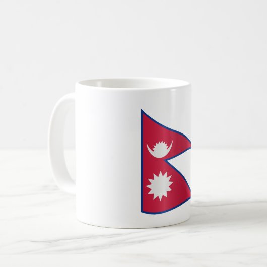 Nepal vlag koffiemok (Voorkant links)