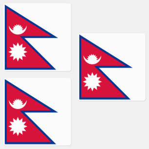 Nepal vlag labels