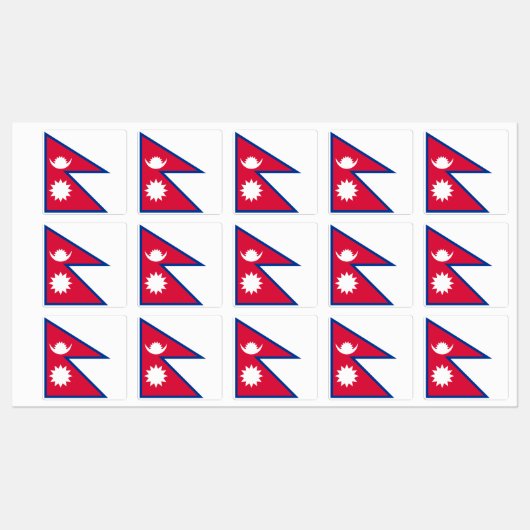 Nepal vlag labels (Vel)