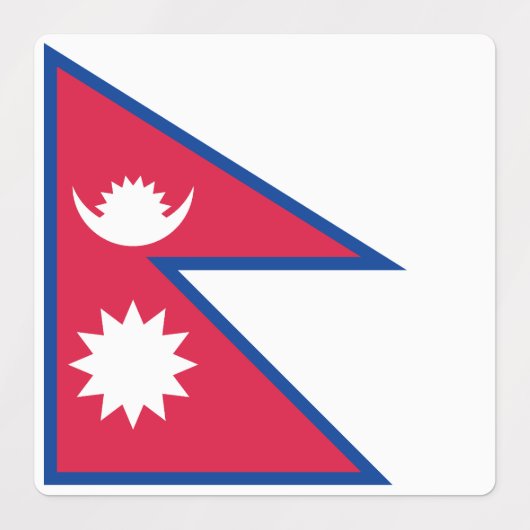 Nepal vlag labels (Design 2)