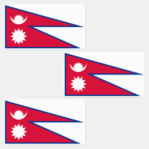 Nepal vlag labels