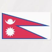 Nepal vlag labels (Design 1)
