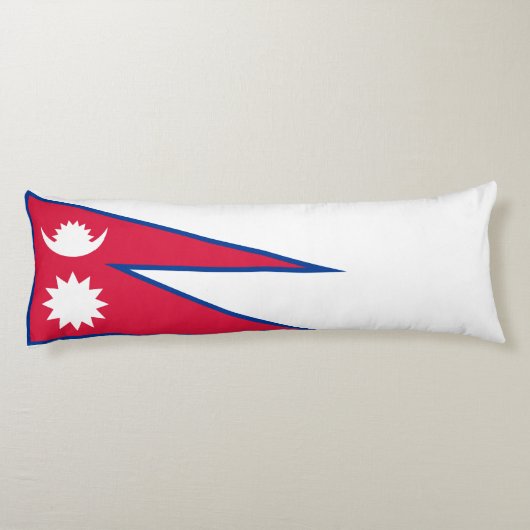 Nepal vlag lichaamskussen (Achterkant)
