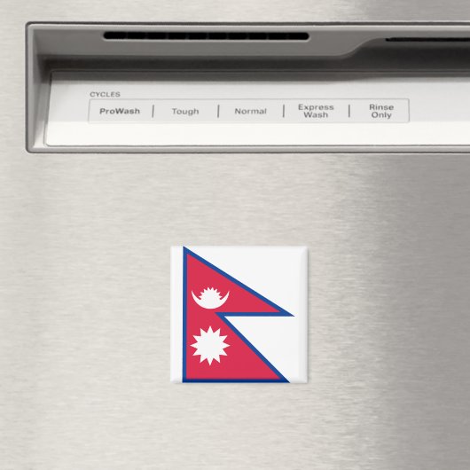 Nepal vlag magneet (Insitu (Vaatwasser))