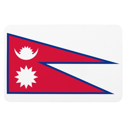 Nepal vlag magneet (Horizontaal)