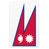 Nepal vlag magneet (Verticaal)