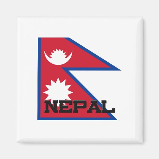 Nepal vlag magneet (Voorkant)