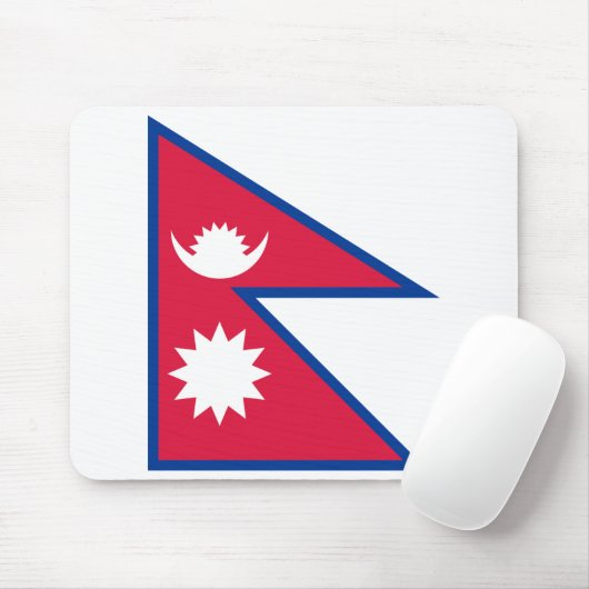 Nepal vlag muismat (Met muis)