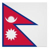 Nepal vlag perfect poster (Voorkant)