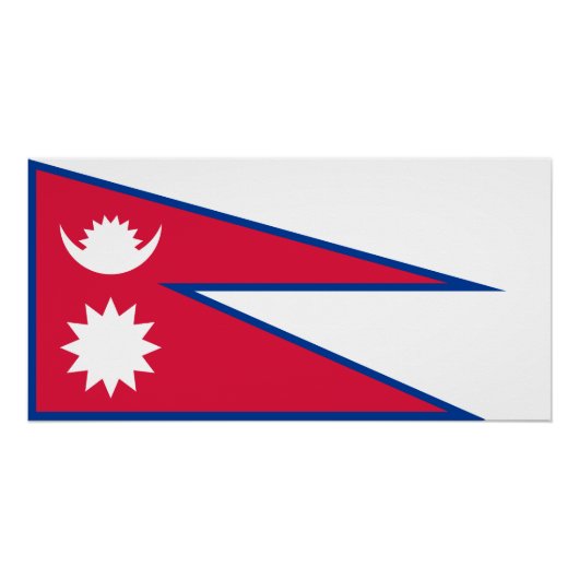 Nepal vlag perfect poster (Voorkant)