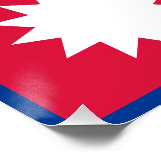 Nepal vlag perfect poster (Hoek)