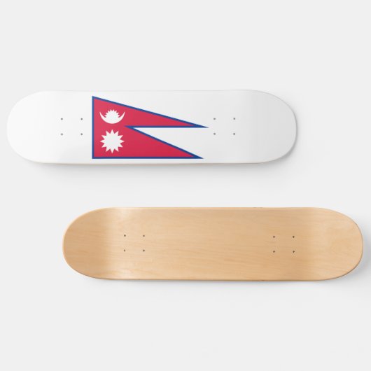 Nepal vlag persoonlijk skateboard (Horizontaal)