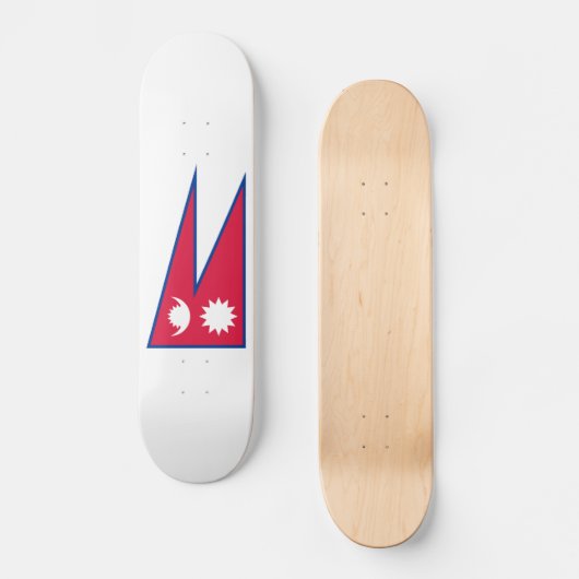 Nepal vlag persoonlijk skateboard (Voorkant)