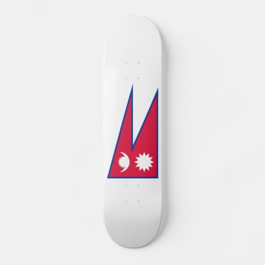 Nepal vlag persoonlijk skateboard (Voorkant)