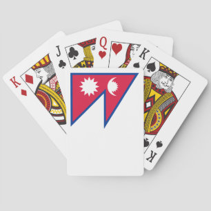 Nepal vlag pokerkaarten