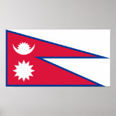 Nepal vlag poster (Voorkant)