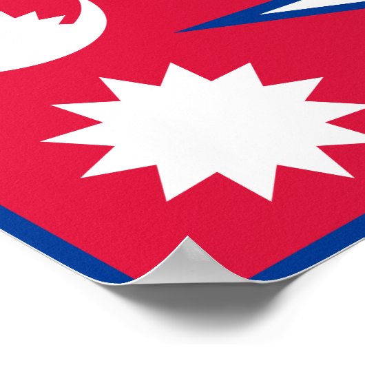 Nepal vlag poster (Hoek)