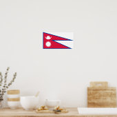 Nepal vlag poster (Keuken)