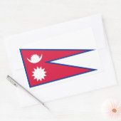 Nepal vlag rechthoekige sticker (Envelop)