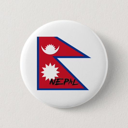 Nepal vlag ronde button 5,7 cm (Voorkant)