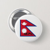 Nepal vlag ronde button 5,7 cm (Voorkant /achterkant)