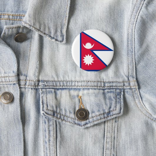 Nepal vlag ronde button 5,7 cm (In situ)