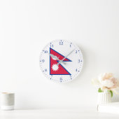 Nepal vlag ronde klok (Huis)