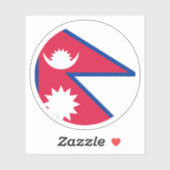 Nepal Vlag Ronde Sticker (Vel)