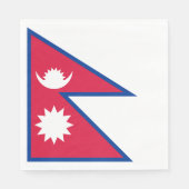 Nepal vlag servet (Voorkant)