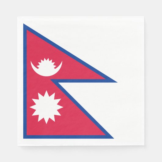 Nepal vlag servet (Voorkant)
