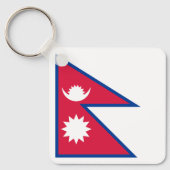 Nepal vlag sleutelhanger (Voorkant)