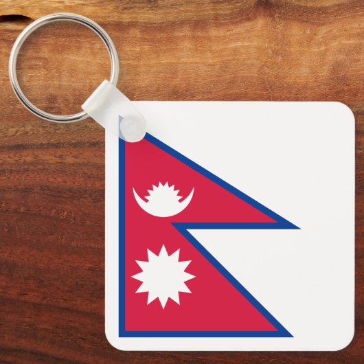 Nepal vlag sleutelhanger (Voorkant)
