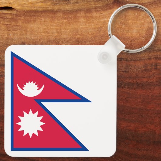 Nepal vlag sleutelhanger (Achterkant)