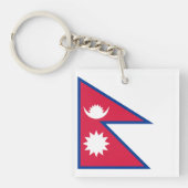 Nepal vlag sleutelhanger (Voorkant)