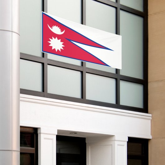 Nepal vlag spandoek (Buitenkant Gebouw)