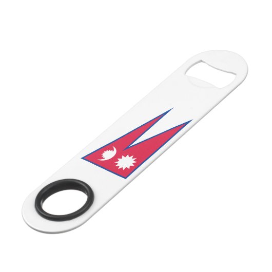 Nepal vlag speed flessenopener (Voorkant Gekanteld)