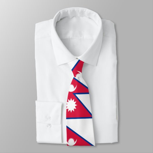 Nepal vlag stropdas (Gebonden)