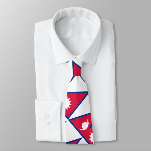 Nepal vlag stropdas (Gebonden)