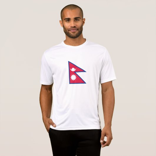 Nepal vlag t-shirt (Voorkant volledig)