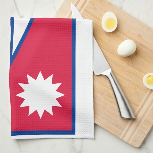 Nepal vlag theedoek (Quarter Fold)