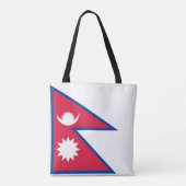 Nepal vlag tote bag (Achterkant)