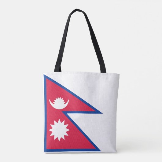 Nepal vlag tote bag (Achterkant)