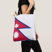 Nepal vlag tote bag (Dichtbij)